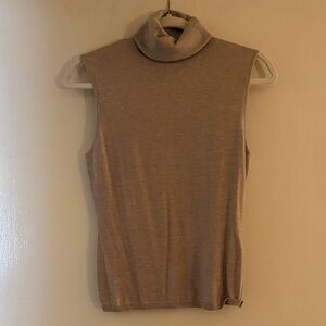 Helsa Ribbed Knit Top in Taupe
